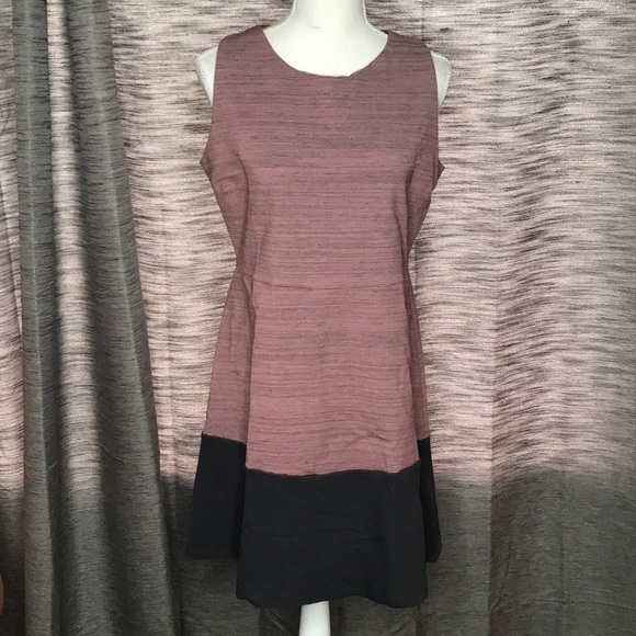 Dolan Mauve Gray and Black sleeveless Rayon T Shirt Dress X- LARGE - Picture 1 of 9